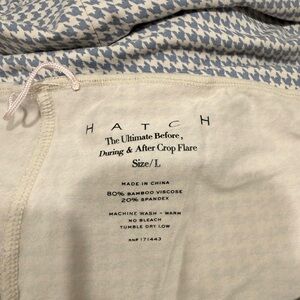 Hatch Cream and Blue Houndstooth Crop Pants